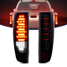 Gubebaili LED Tail Light Fit for Chevy Colorado/for GMC Canyon 2004-2012, Rear Brake Lamp Taillight Assembly, Black Housing Smoke Lens