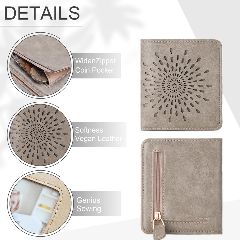 APHISON Womens Wallet, Slim Small Wallet for Women Men RFID