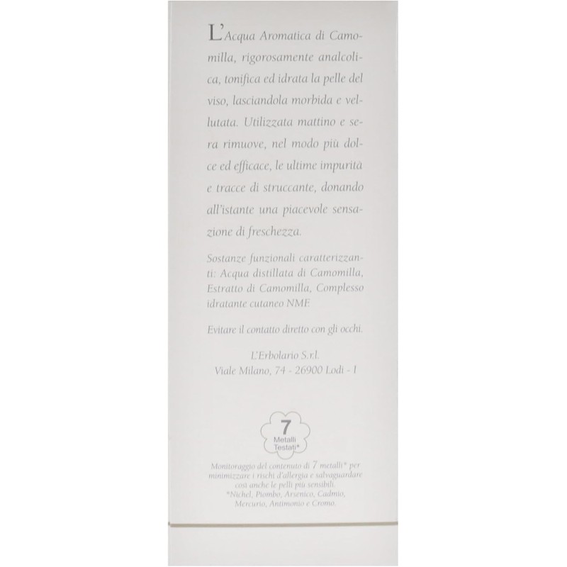 Aromatic Chamomile Water by LErbolario for Women - 6.7 oz