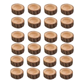 24 portavelas de madera, soporte votivo para fiesta de boda para mesa, cumpleaños, Navidad, decoración del hogar