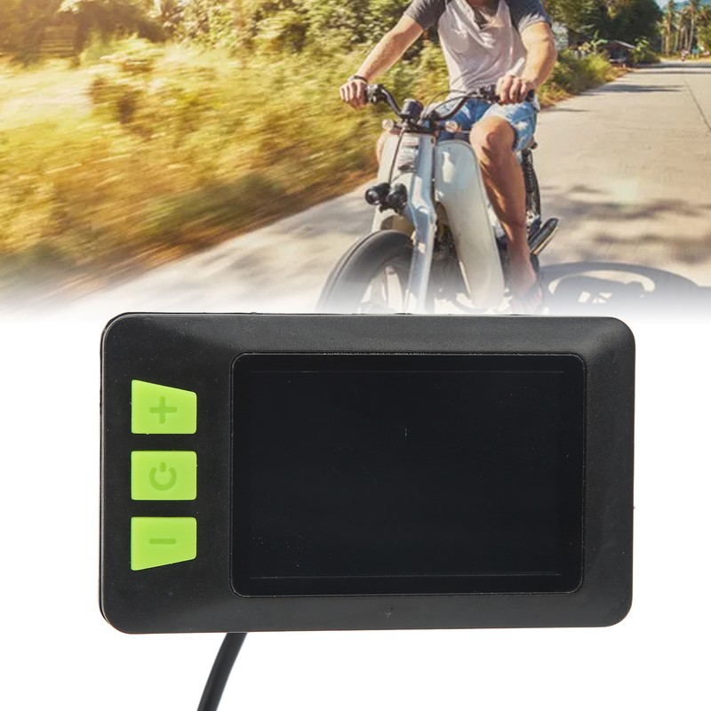 Electric Bike LCD Display Meter ABS 22.5mm 24V 36V 48V