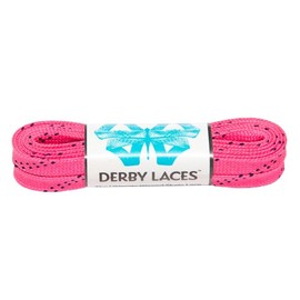 Derby Laces Hot Pink 60 Inch Waxed Skate Lace for Roller Derby, Hockey and Ice Skates, and Boots