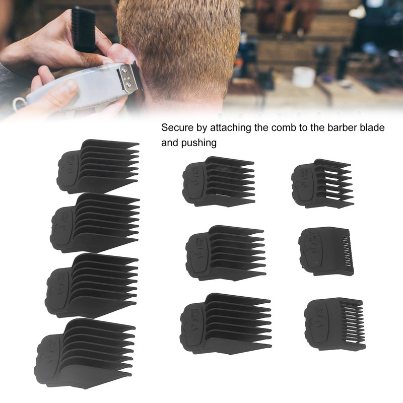 10pcs Hair Clipper Guide Comb Universal Clear Number Guide Comb