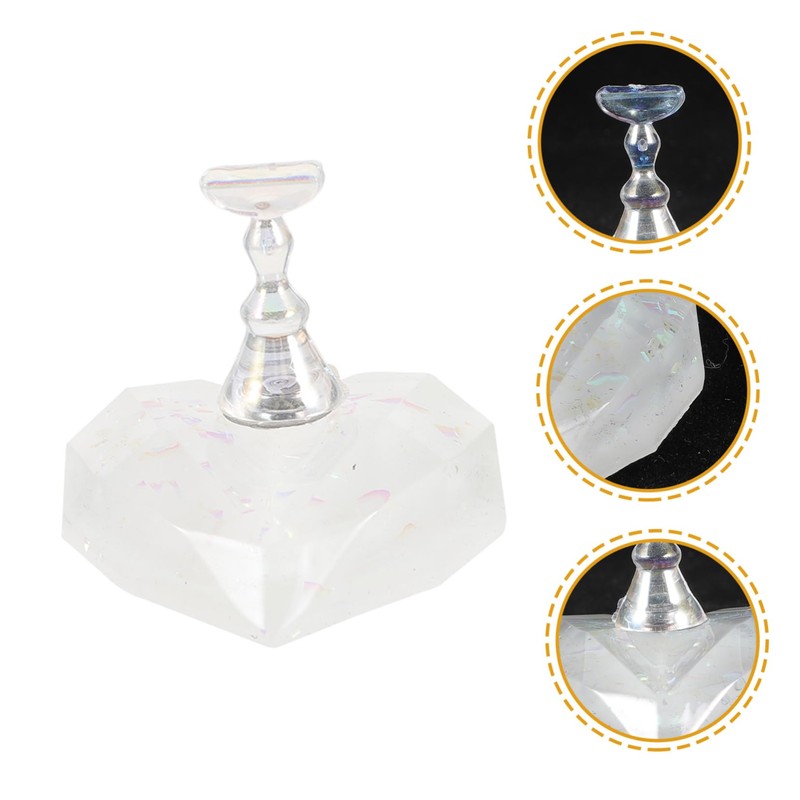 FOMIYES Essential Nail Tools Acrylic Nails Practice Stand Love Base