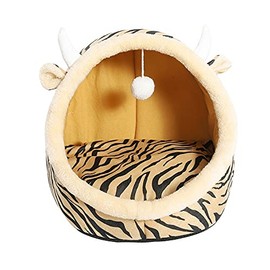 Cama para Mascotas Linda Cama de Gato cálido Mascotas Canasta Acogedor Gatito tumbonas Cojín Cat House House Tienda Muy Suave Bolsa de Estera para... 