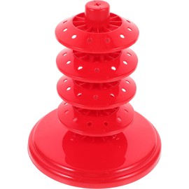 DECHOUS Lollipop Display Stand Candy Display Holder Lollipop Stand Holder 4 Layer Porous Annular Marshmallow Display Props Lollipop Display Stand (Red*No Head)