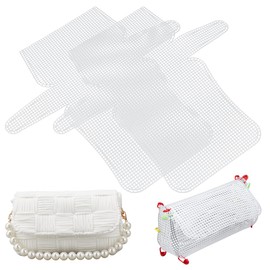 NBEADS 6Pcs DIY Plastic Mesh Canvas Sheets, Craft Needlepoint Plastic Sheets Embroidery Canvas Sheets for DIY Crochet Bag Making Embroidery Acrylic Yarn Crafting Knit Projects, 13x14 Inch