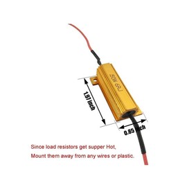 Akshara, 50W 6ohm Load Resistors for Fix LED Bulb Fast Hyper Flash Turn Signal Blink Error Code