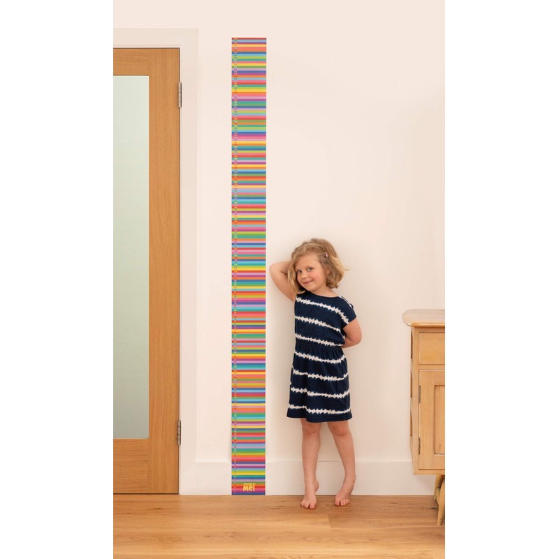 Measure Me! Roll-Up Height Chart For Children - Rainbow Rows
