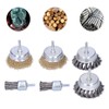 6Pcs Twisted Wire Brush Steel Metal Deburring Grinding Rust Removal