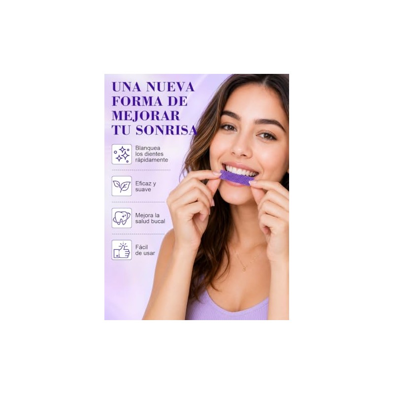 Tiras Blanqueadoras Dientes Piezas Whitening Strips Limpia Blanquea Eficazmente Elimina