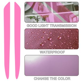 TOMALL 1 Pair Daytime Running Light Fog Light Vinyl Films Smoke Tint Compatible with Hyundai 9th Gen Sonata 2014-2019 Light Transmission Tint Wrap Exterior Sticker Decorations Trim (Pink)