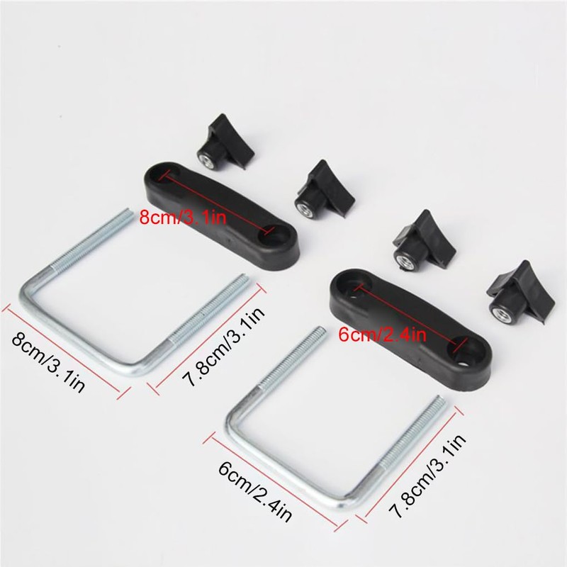4x Roof Box U-bolts Clamps Luggage Frame With Roof Rack
