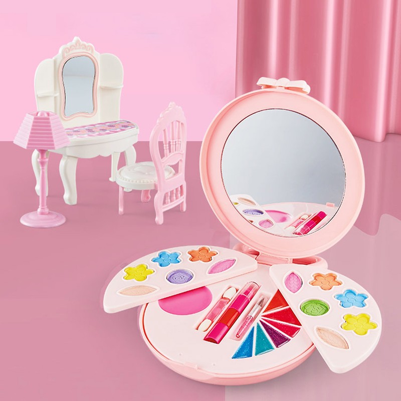 Little Girls Cosmetics Toy High Simulation Safe Kids Makeup Set