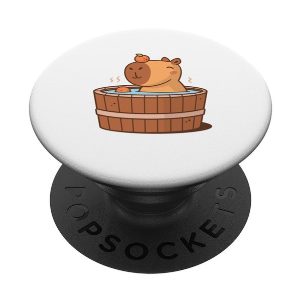 Capybara im Whirlpool PopSockets mit austauschbarem PopGrip