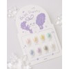 classic nail Gracia Jinbee Bebebani 8-piece set velvet glitter gel