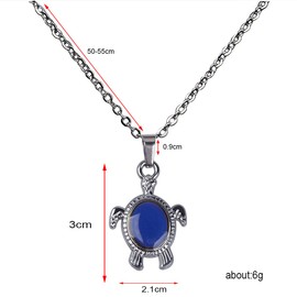 swqfzki Temperature Sensing Color Changing Pendant Necklace Turtle Mood Necklace Gift (Turtle)