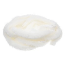 EXCEART Faux Fur Ribbon White Faux Fur Trim Artificial Rabbit Fur for Sewing Decorative Ribbon Christmas Coin Scarves Bag Costumes Crafts Coats DIY Sewing Craft Accessories