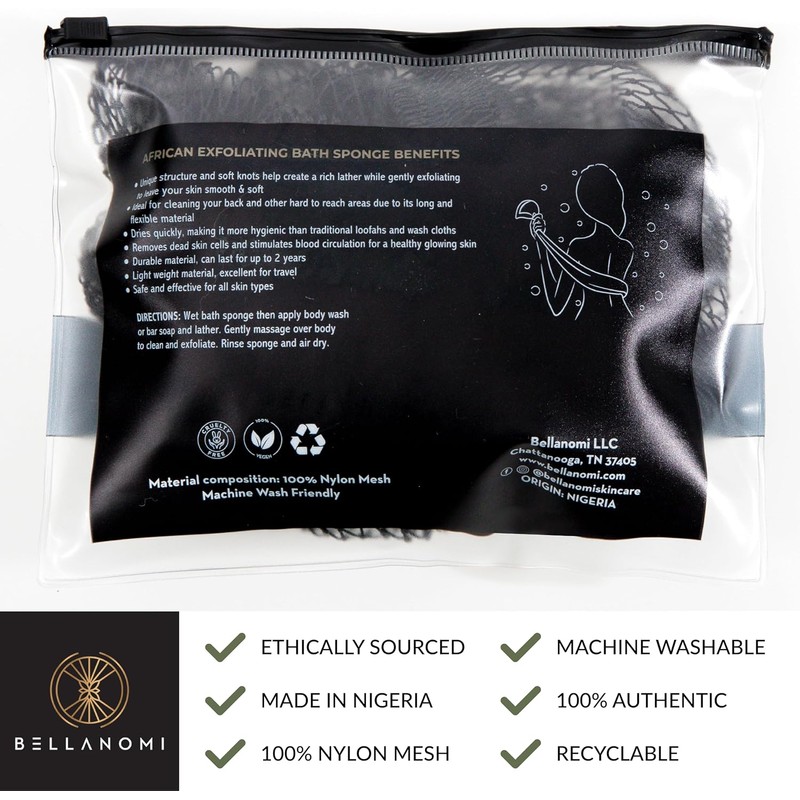 Esponja Exfoliante Africana Bellanomi – Limpieza Profunda y Piel Suave