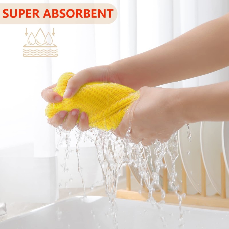 Homaxy Homaxy 100% Cotton Waffle Weave Kitchen Dish Cloths, Ultra