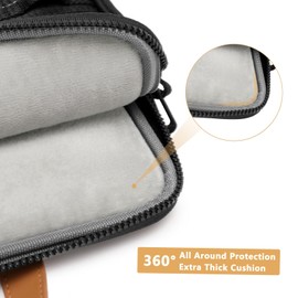 MOSISO Vertical Laptop Shoulder Bag, 15-15.6 inch Computer Bag Compatible with MacBook Pro 16 inch, HP, Dell, Lenovo, Asus Notebook with Front Raised & Horizontal & Button Pockets & Belt, Black