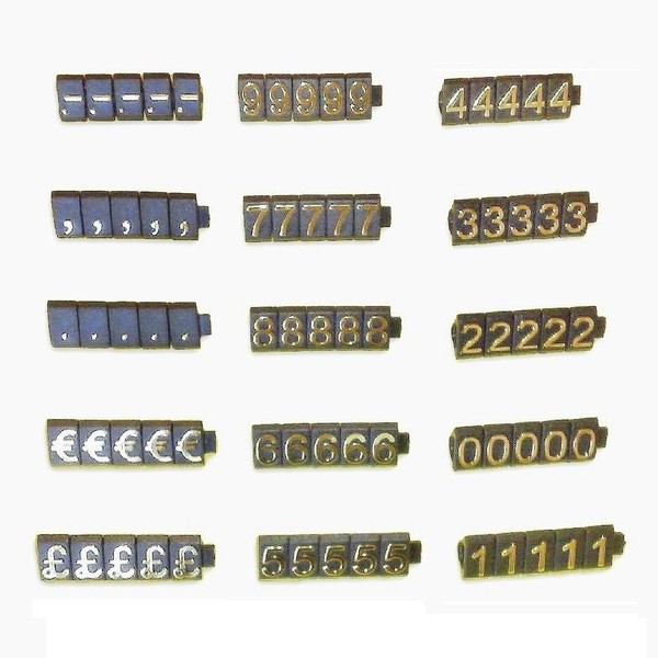 1 Price Cube Kit for Shop Display (340 Cubes, Gold