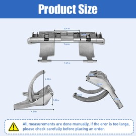New 4775ER2002A Washer Door Hinge Assembly Fit for LG Kenmore Washing Machines, Replaces 4775ER2002B 4775ER2002D 1267595 AP4437239 PS3523463 EAP3523463 4774ER1001 ER1003-11