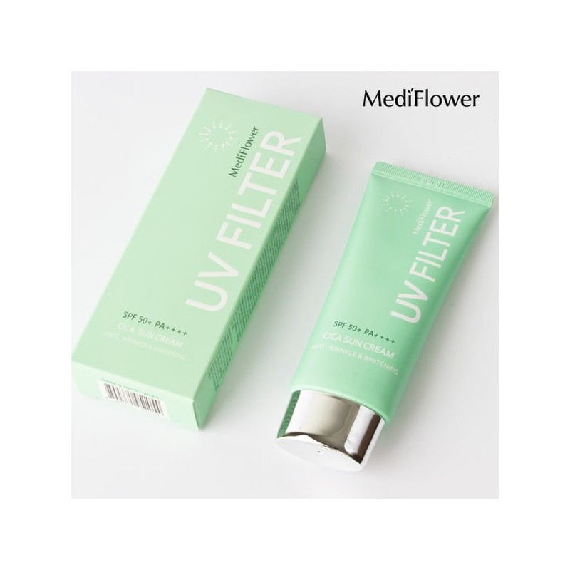 Mediflower 유브이 필터 시카 선크림 50mlx2 UV Filter Cica Sunscreen