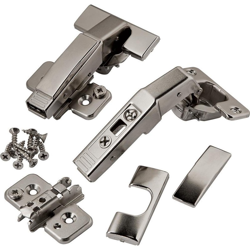 Blum Modern Clip-on Blind-Corner Hinges, Unfinished Metal, 35mm Cup