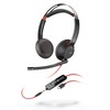 Poly Blackwire 5220 Wired Headset - Flexible Noise-Canceling Boom Mic
