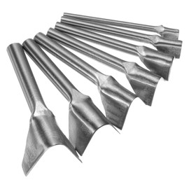 sourcing map 7pcs V-Shaped Leather Punch, 10mm-40mm, Leather Cutter, Belt End Cutter, Carbon Steel V Shape Punch Tool for Crafting Strap Belt, Wallet and Bag