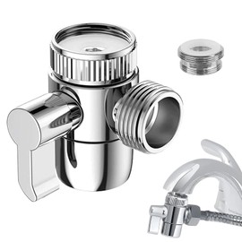 Wjelet 1Pcs 3 Way Shower Diverter Valve, M22 X M24 Tap Diverter for Dishwashers, Washing Machines, and Shower Nozzles, Faucet Adapter for Kitchen Sink and Bathroom Hoses