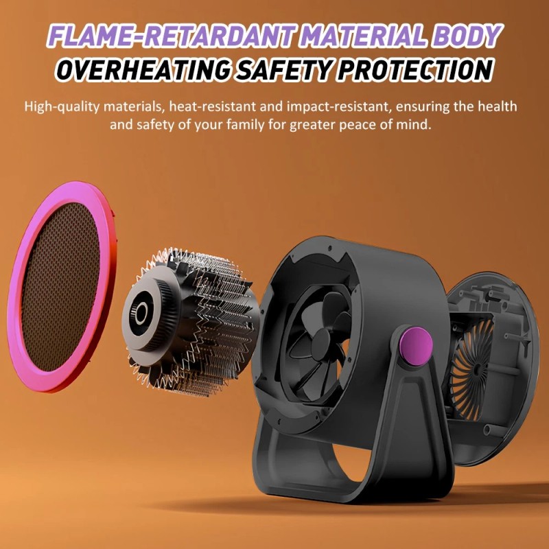 Portable Electric Space Heater 700W Quiet Ceramic Mini Heater Fan