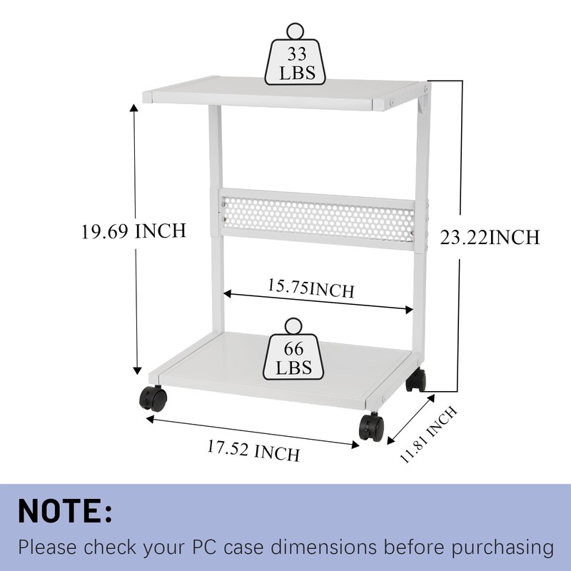 Bfttlity PC Stand Computer Tower Stand 2-Tier Metal CPU Holder