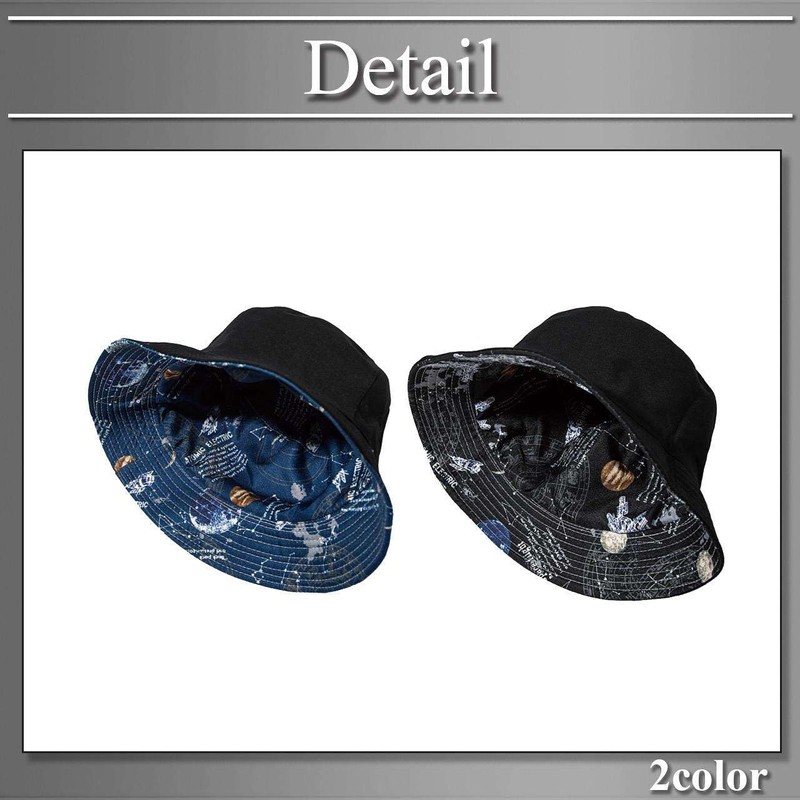 Buzz Selection CAQ104 Bucket Hat, Hat, Universe Night Sky Design,