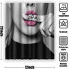 PAEOT Fashion Woman Shower Curtains Glam Girls Lip Bathroom Curtain