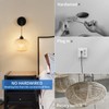 Vitnucrol Battery Operated Wall Sconce Set of Two, Bamboo Rechargeable