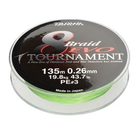 Daiwa Tournament 8 Braid EVO 0.18mm, 15,8kg/34,7lbs 135m chartreuse