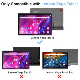 Fintie Funda híbrida para Lenovo Yoga Tab 11 2021, a prueba de golpes, con carcasa trasera transparente transparente para Lenovo Yoga Tab 11 (YT-J706F) Tablet de 11 pulgadas, negro