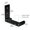 heneng 10 Pack 2" Black Folding Coat Hook w/ Screws,