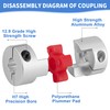 Shaft Coupling 6 mm to 8 mm Waves Flexible Elastic