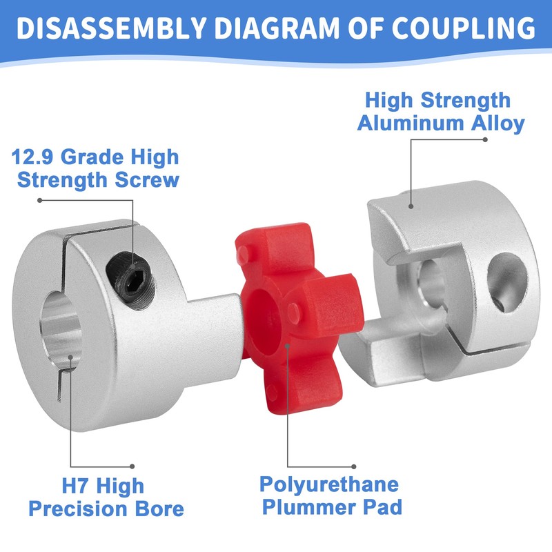 Shaft Coupling 6 mm to 8 mm Waves Flexible Elastic