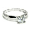 Metal Factory Sz 8 Sterling Silver Cubic Zirconia Solitaire 1.25