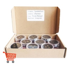 Tooth gems Gold Tooth gem 9 Boxes - Size 3 to 5 mm Ultrathin Teeth gems Include Cross gems,Teeth Decorations for Party