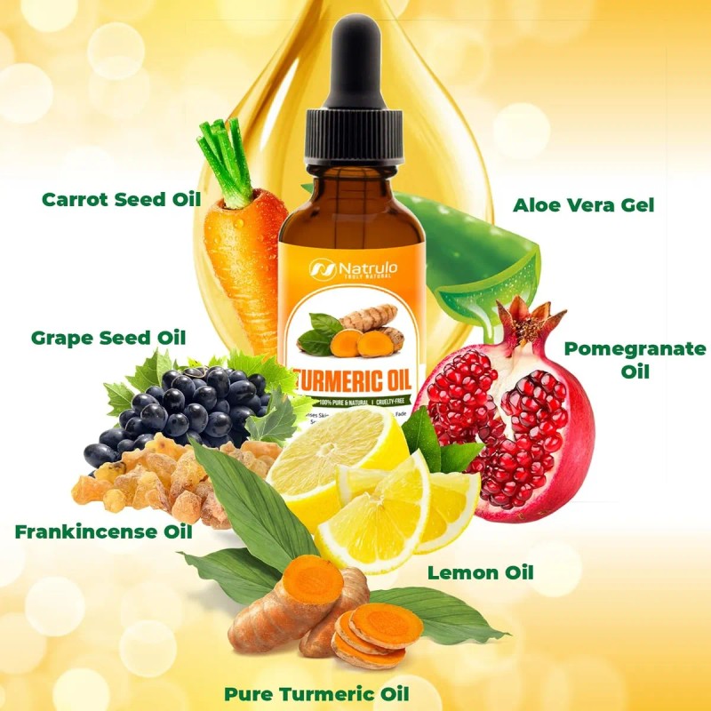 Aceite Iluminador De Piel De Cúrcuma Natural Para Manchas Os