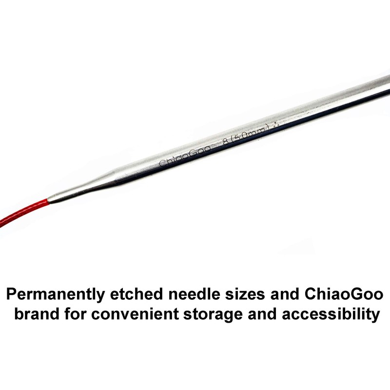 ChiaoGoo Knitting Needles Red Lace Circular 24 inch (61cm) Stainless