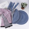 MaoXinTek Round Cotton Placemats, 35.5 cm Easy Care Washable Braided
