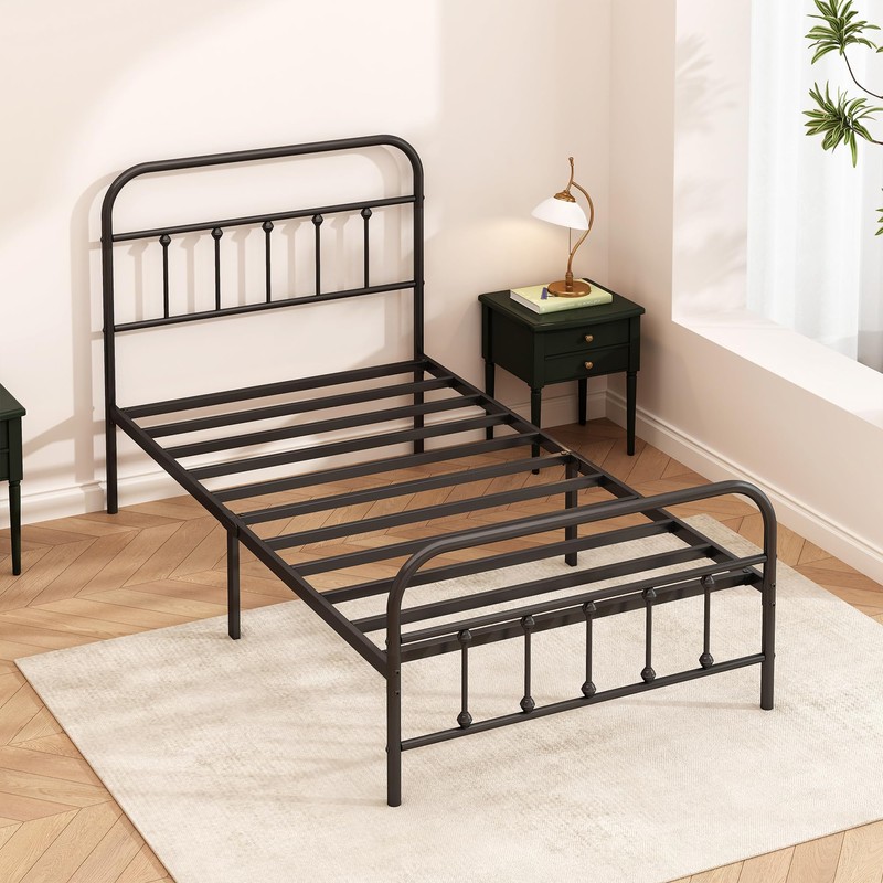 Kujielan Metal Bed Frame - Structurally Stable Heavy Duty Steel