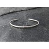 Sterling Silver Hammered Thin Cuff Stacking Bracelet
