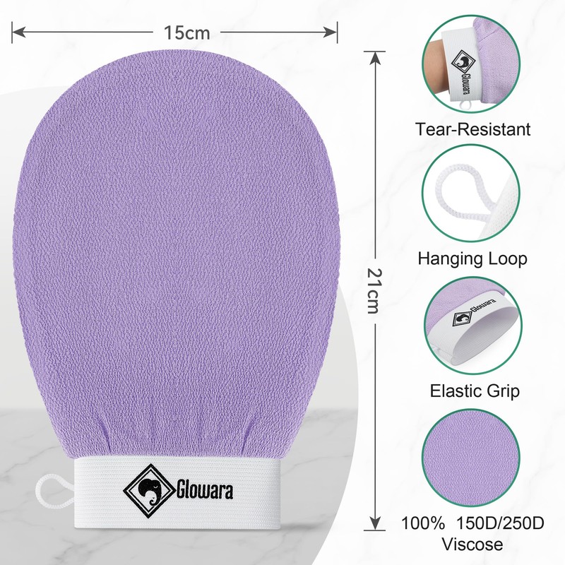 3 PCS Exfoliating Glove and Mitts, Removes Dead Skin and